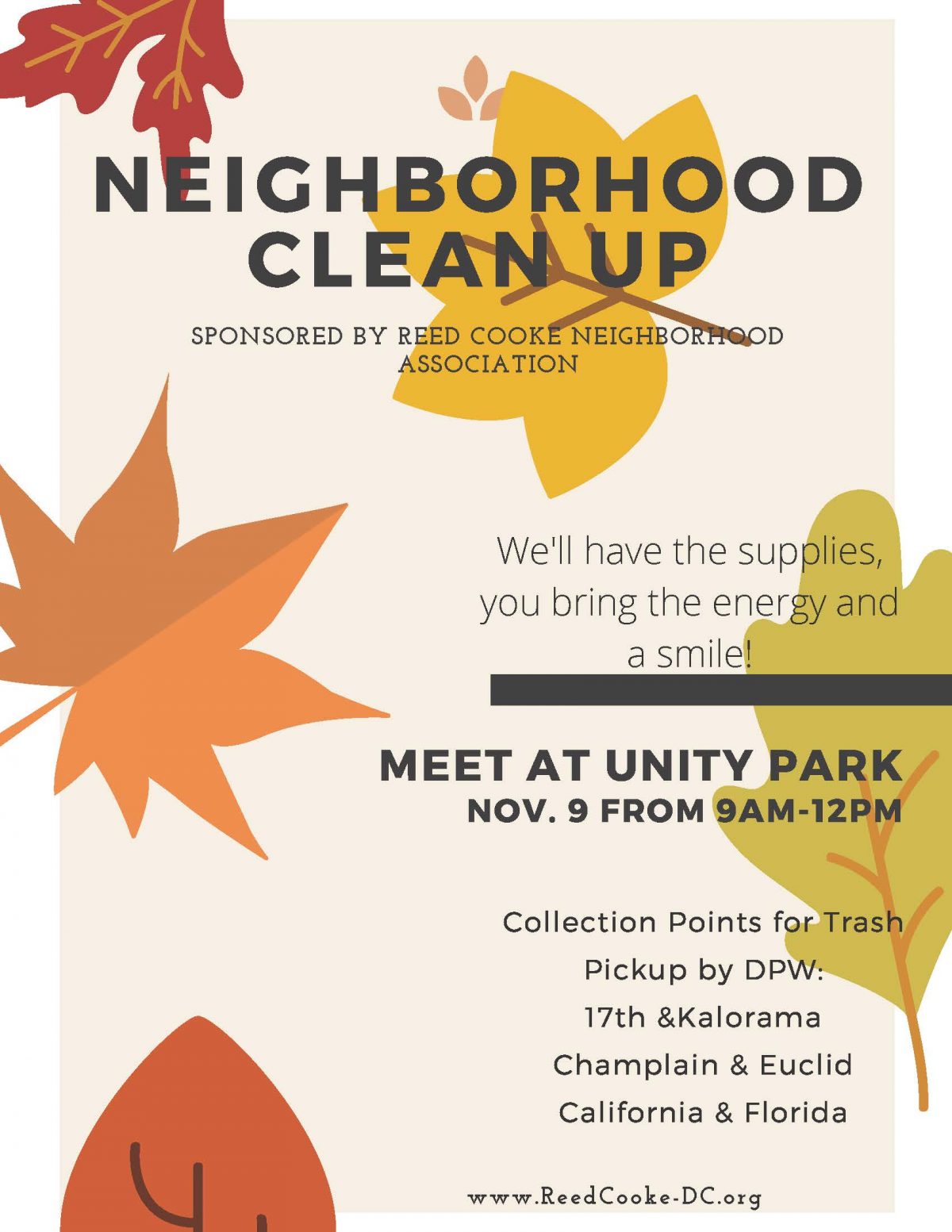 RCNA Neighborhood Cleanup Flyer